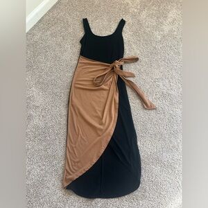 Shein Color Block Wrap Dress Small
